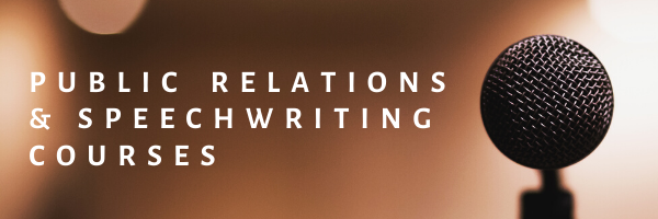 public relations and speechwriting courses